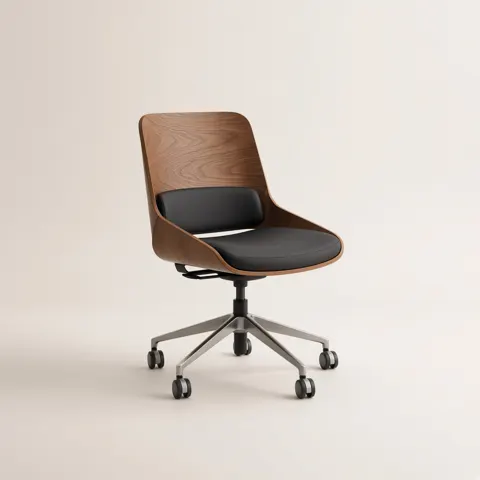 Walnut task chair